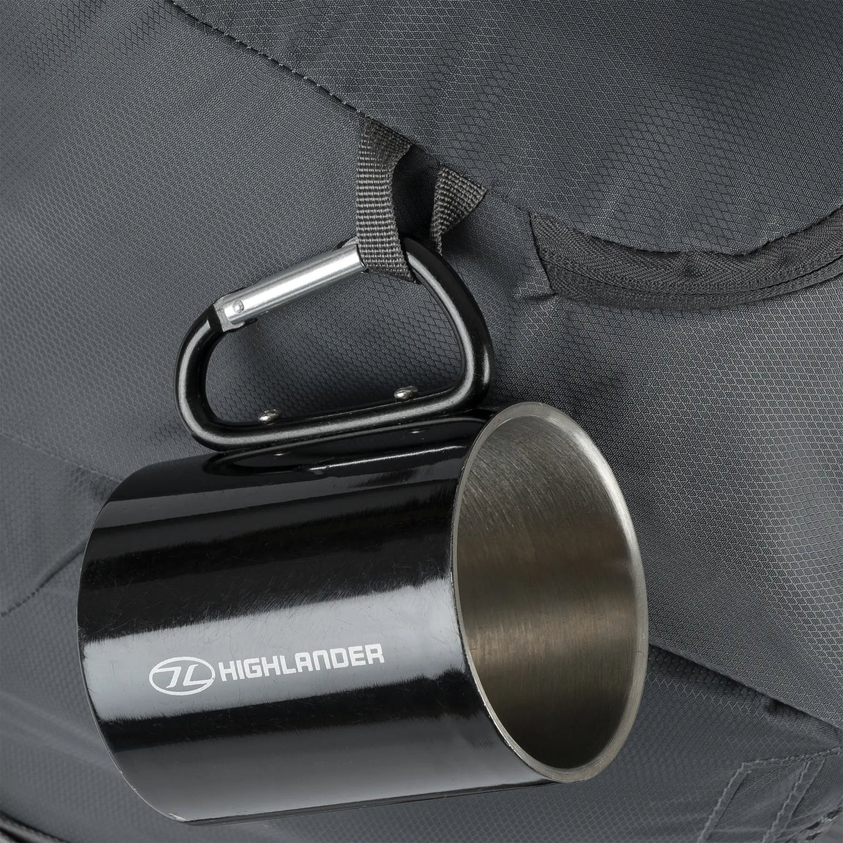 Highlander Ben Nevis Rucksack 65L in grey - close up of utility loop