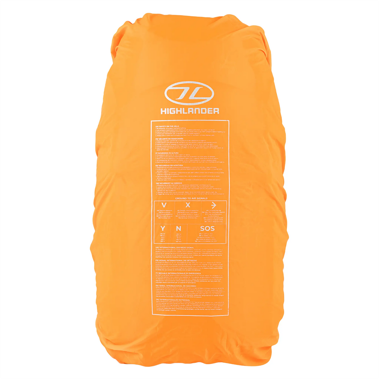 Highlander Ben Nevis Rucksack 52L in petrol blue close up of rain cover