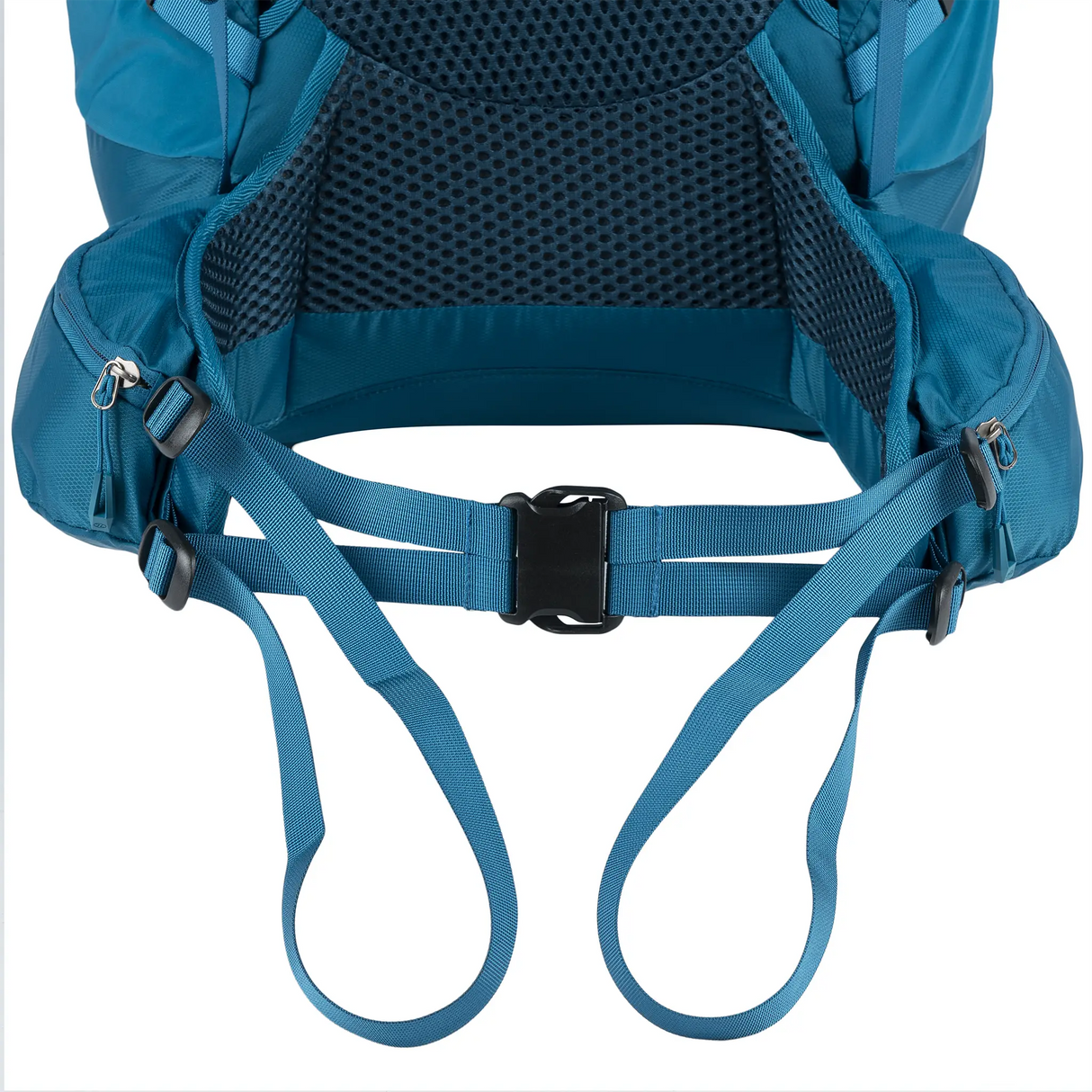 Highlander Ben Nevis Rucksack 52L in petrol blue close up of waist strap