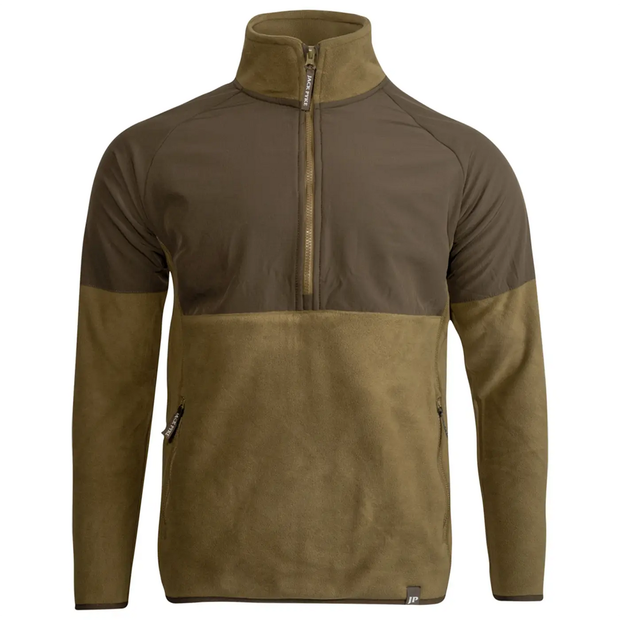 Jack Pyke Bleasdale Half Zip Fleece Top Dark Mustard Front | Task Outdoor