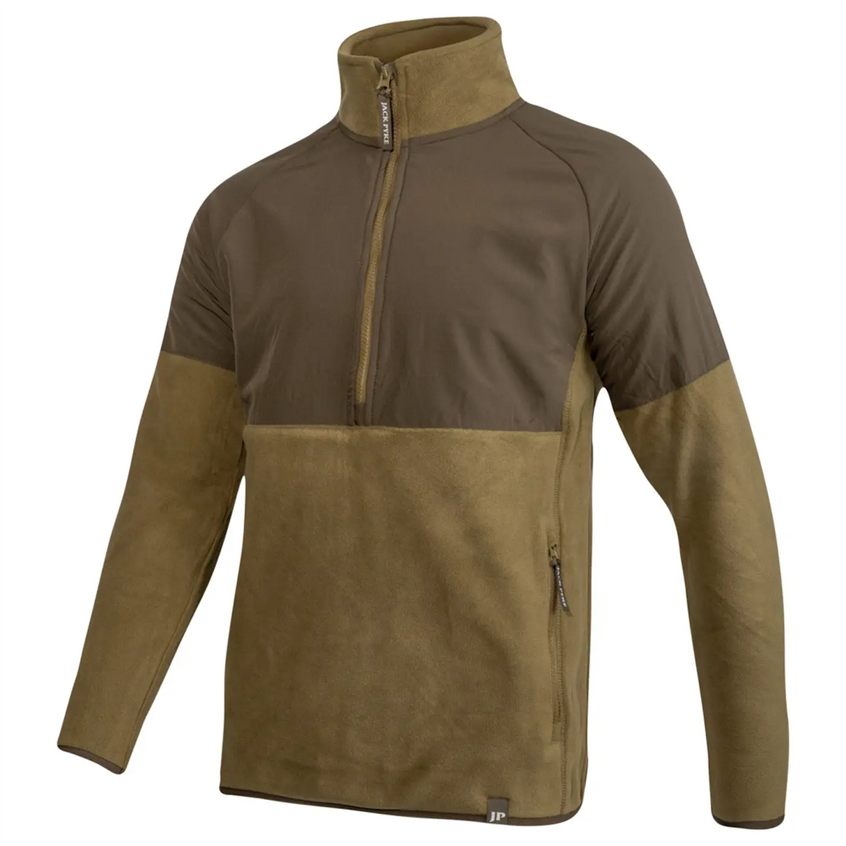 Jack Pyke Bleasdale Half Zip Fleece Top Dark Mustard Side | Task Outdoor
