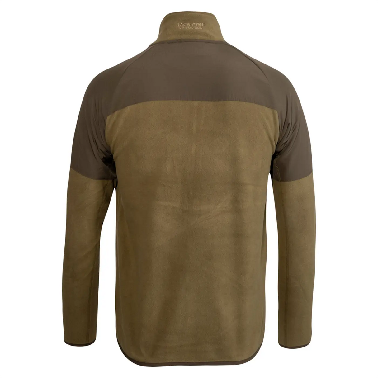 Jack Pyke Bleasdale Half Zip Fleece Top in Dark Mustard from the back
