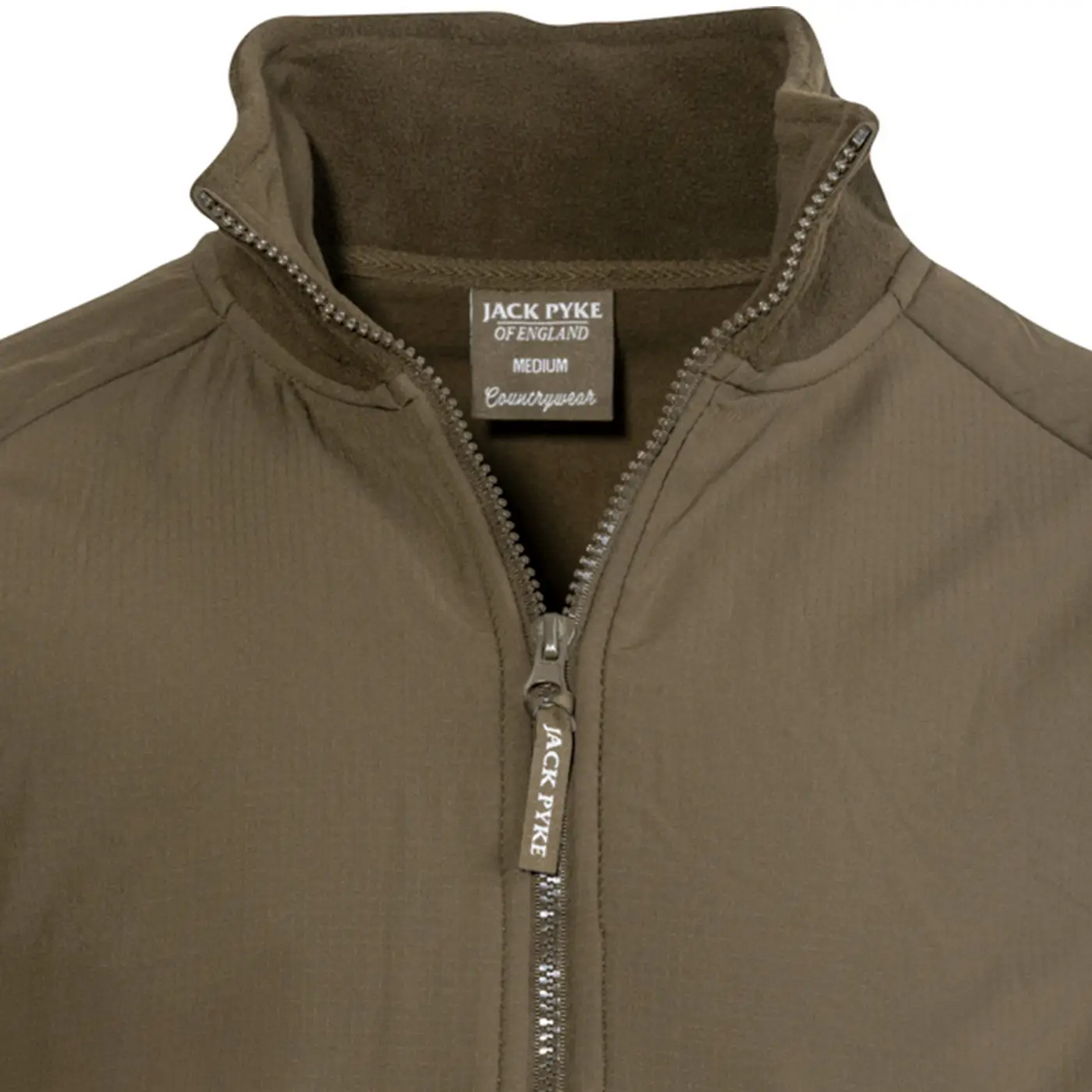 Jack Pyke Bleasdale Half Zip Fleece Top Dark Olive Zip | Task Outdoor