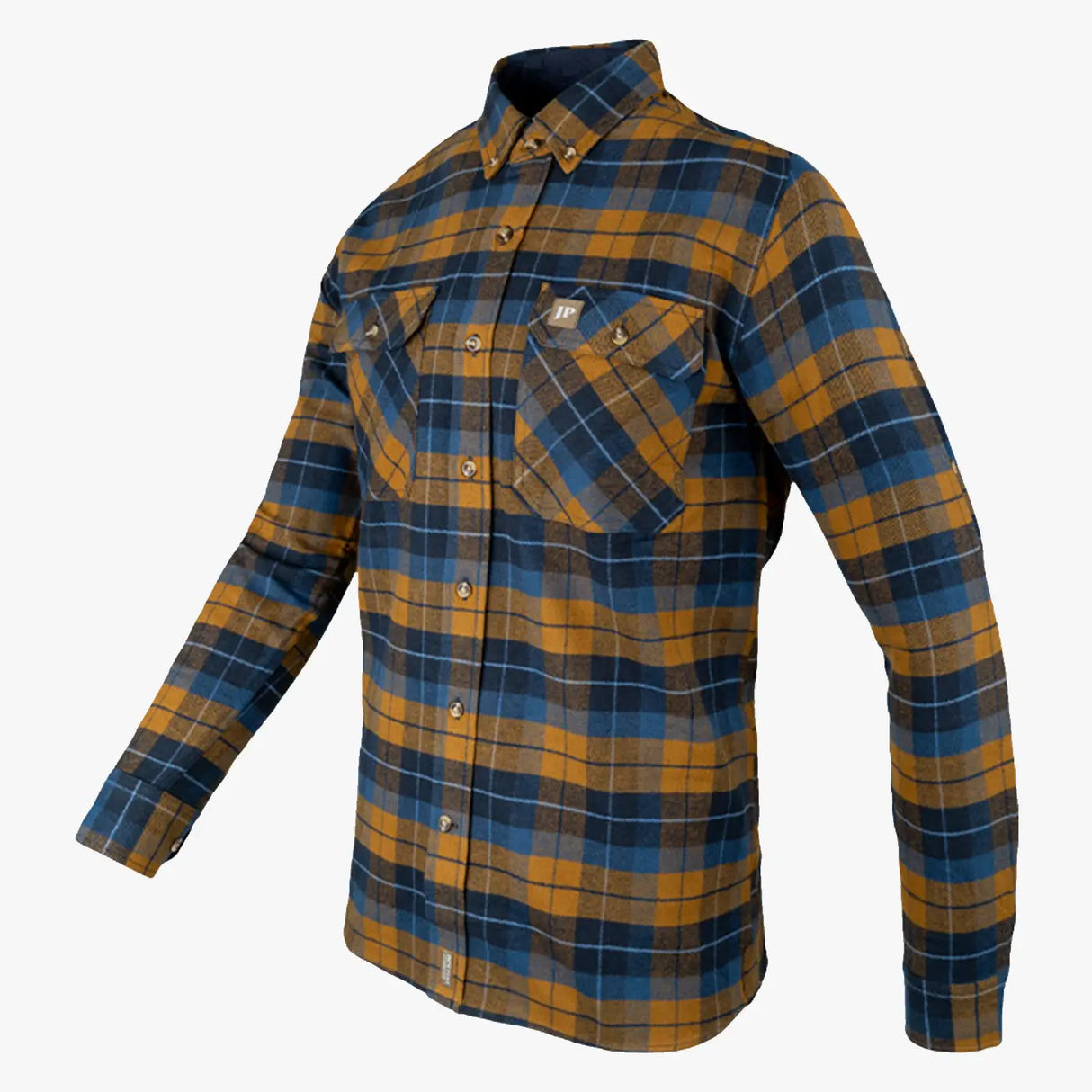 Jack Pyke Bleasdale Heavy Flannel Shirt Navy Russet