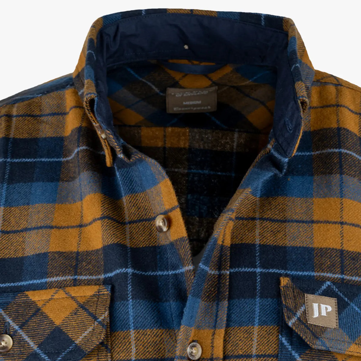 Jack Pyke Bleasdale Heavy Flannel Shirt Navy Russet