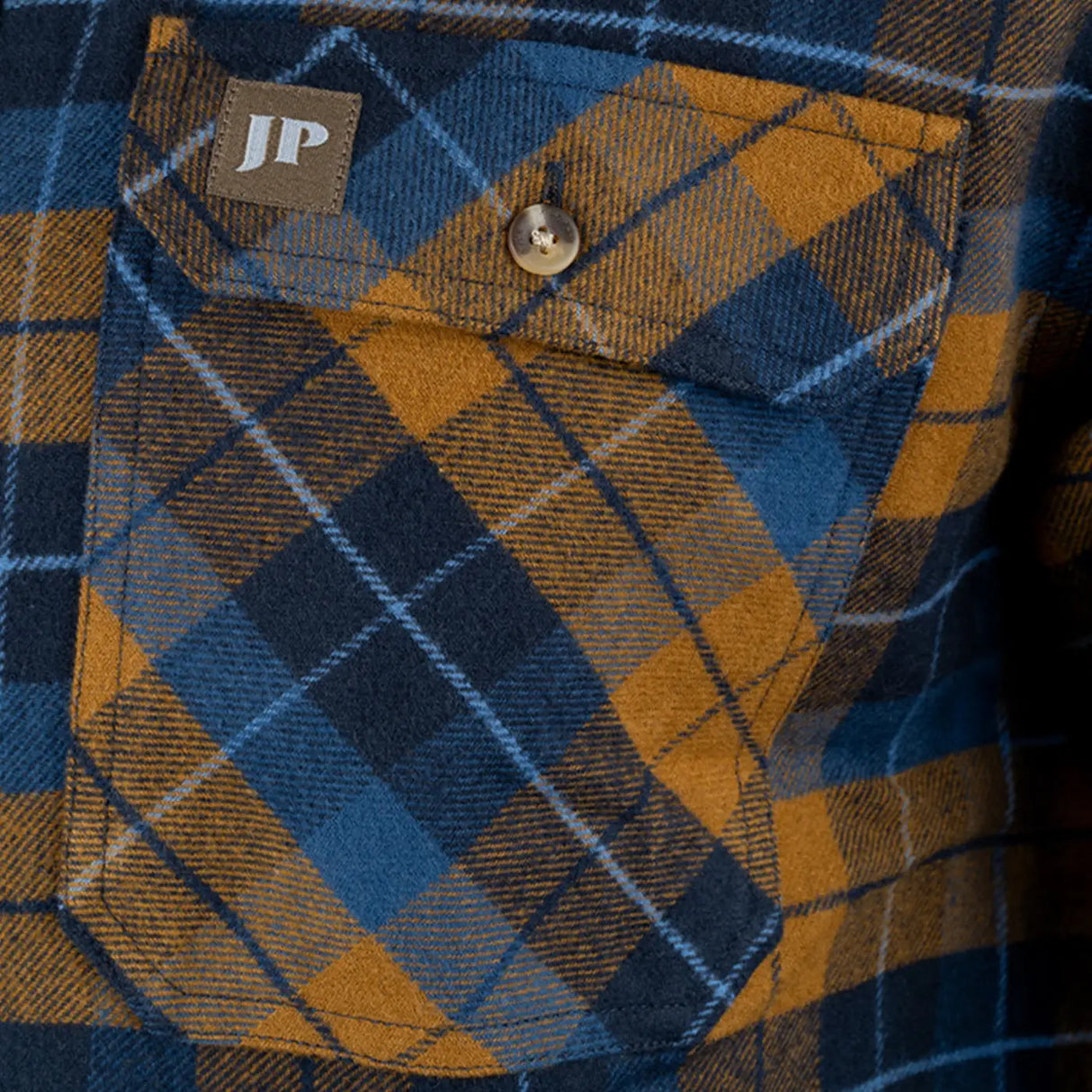 Jack Pyke Bleasdale Heavy Flannel Shirt Navy Russet