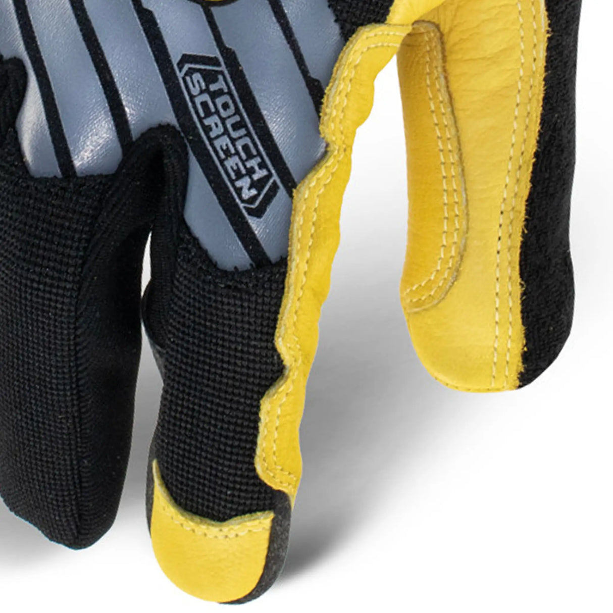 Ironclad Command Pro Leather Gloves fingers on white background