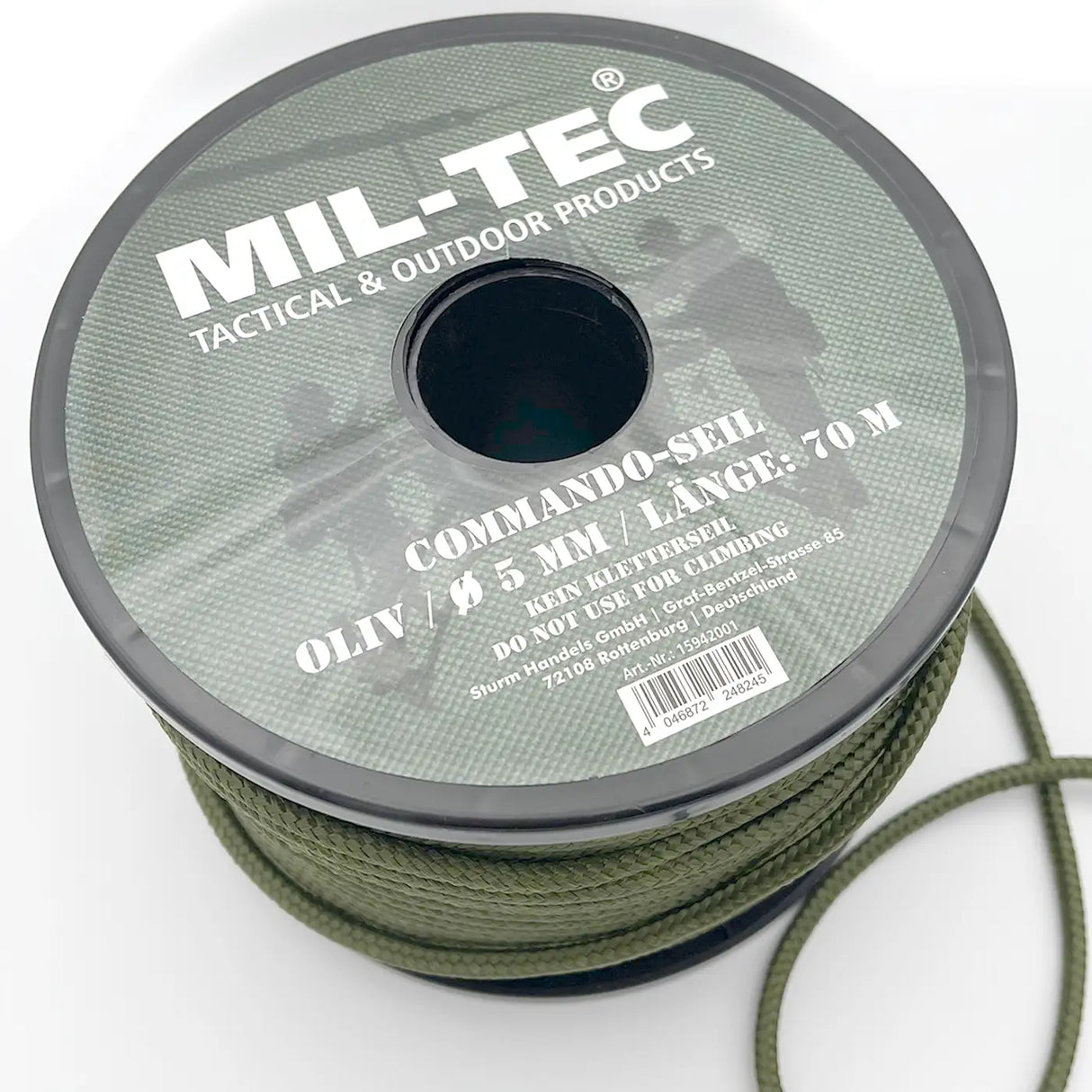 Mil-Tec Commando Cord 5mm x 70m Olive Green | Task Outdoor