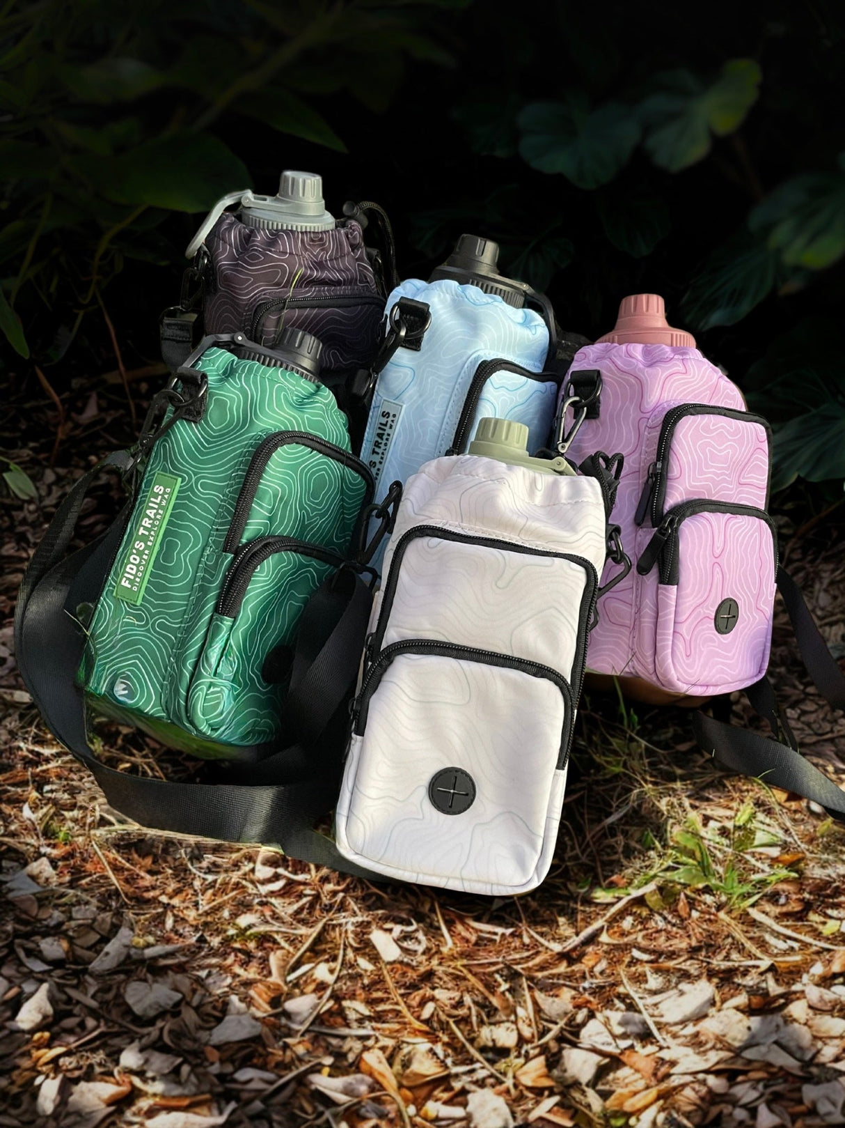 Fido's Trails Contour Trail Bottle Bag | Hands-Free Crossbody Carrier