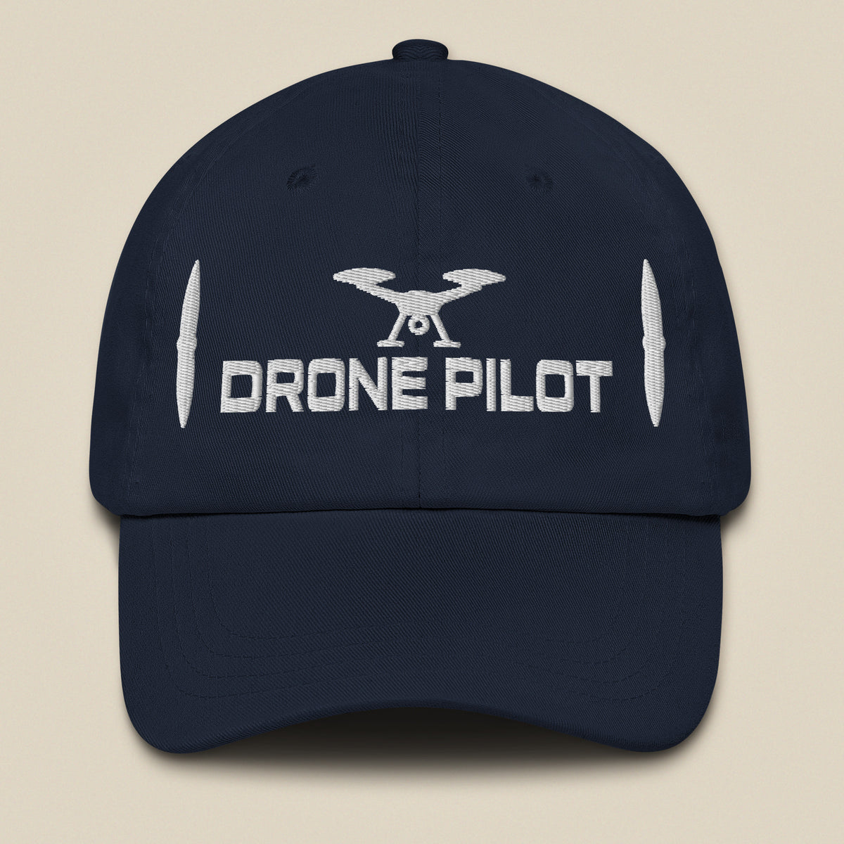 Task "Drone Pilot" cotton twill cap in Navy, front view
