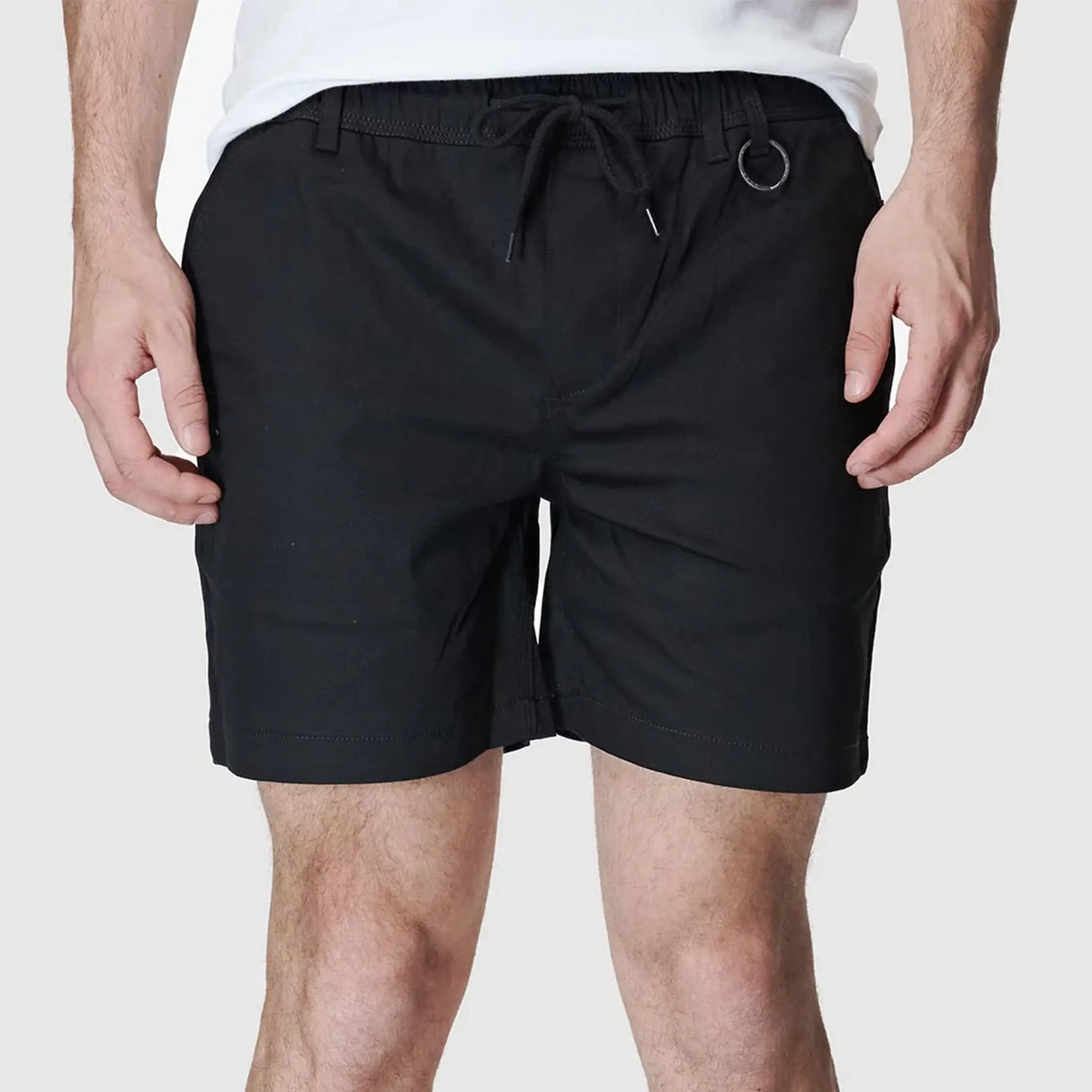 Elwood Men's Elastic Basic Short - Black colourway front