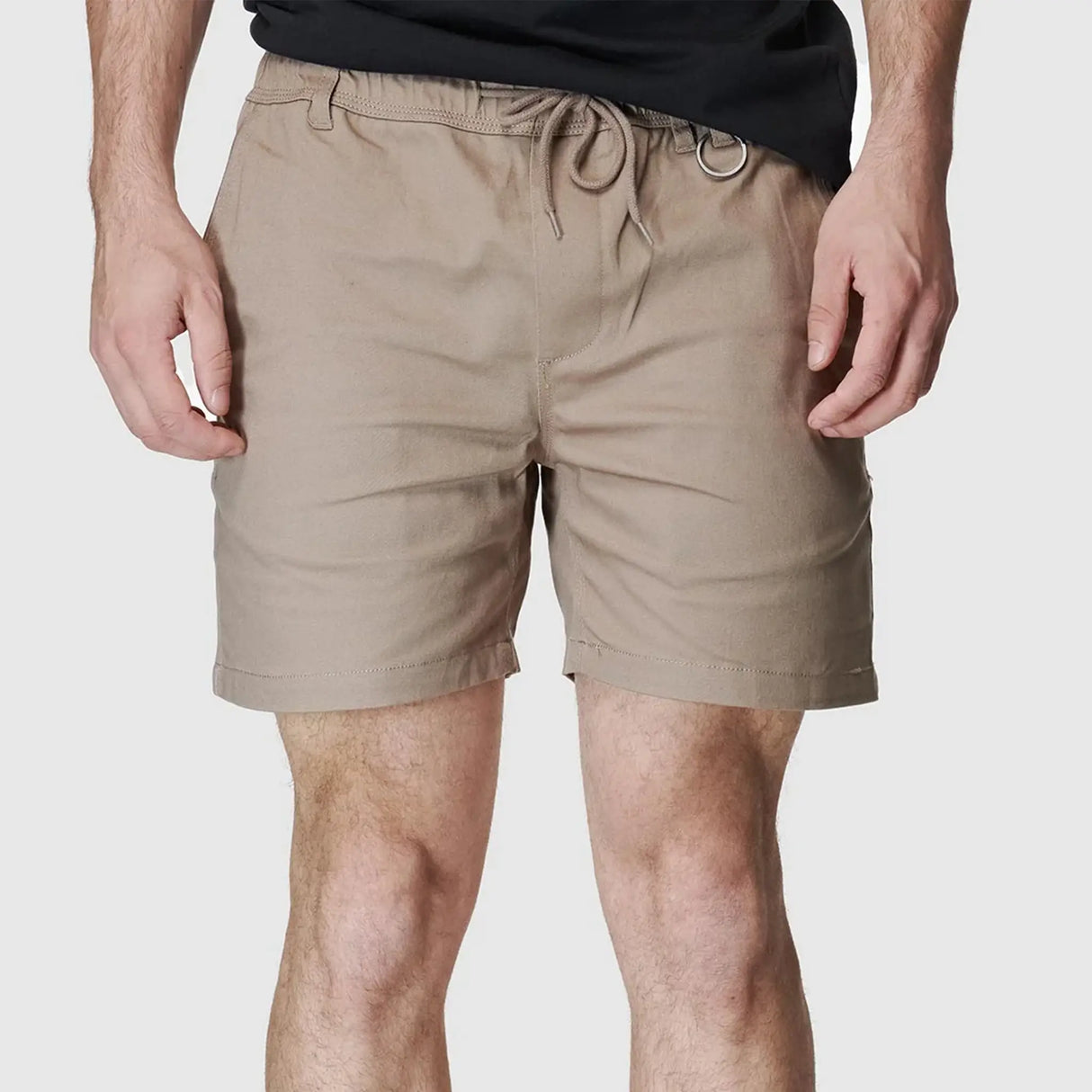Elwood Men's Elastic Basic Short - Stone colourway front