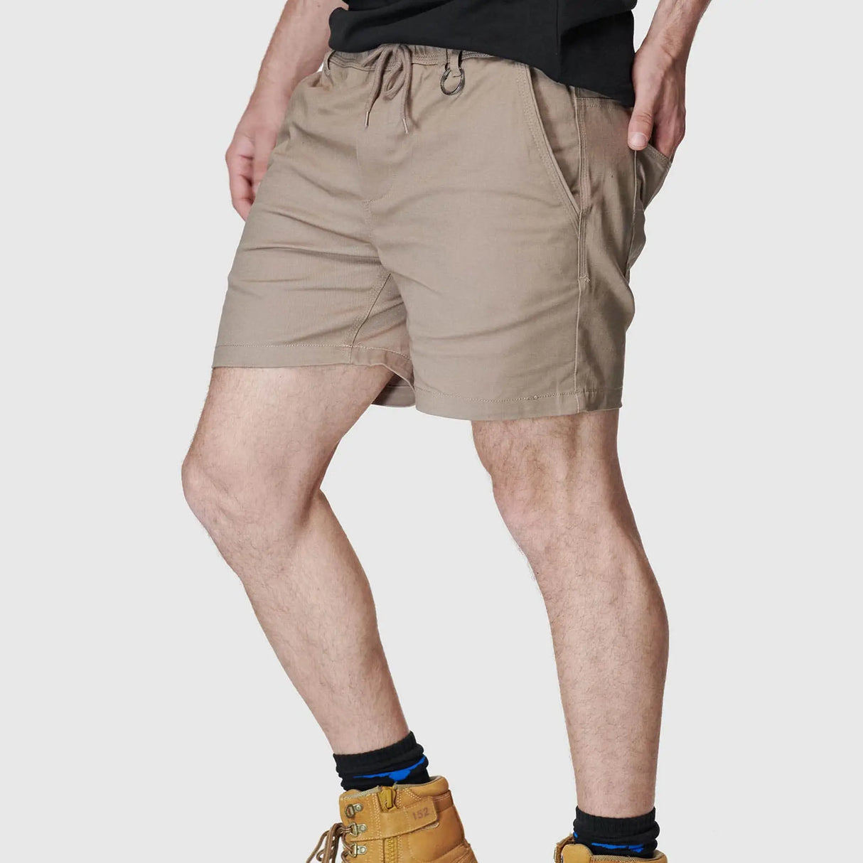 Elwood Men's Elastic Basic Short - Stone side profile