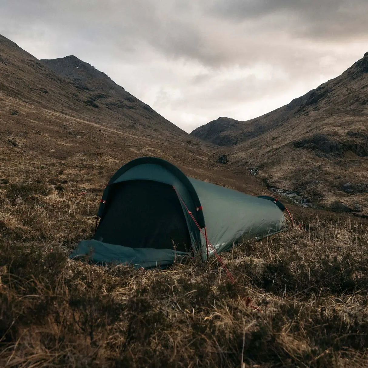 Highlander Falcon Bivvy Tent Pine Lifestyle Pitched Outdoors | Task Outdoor