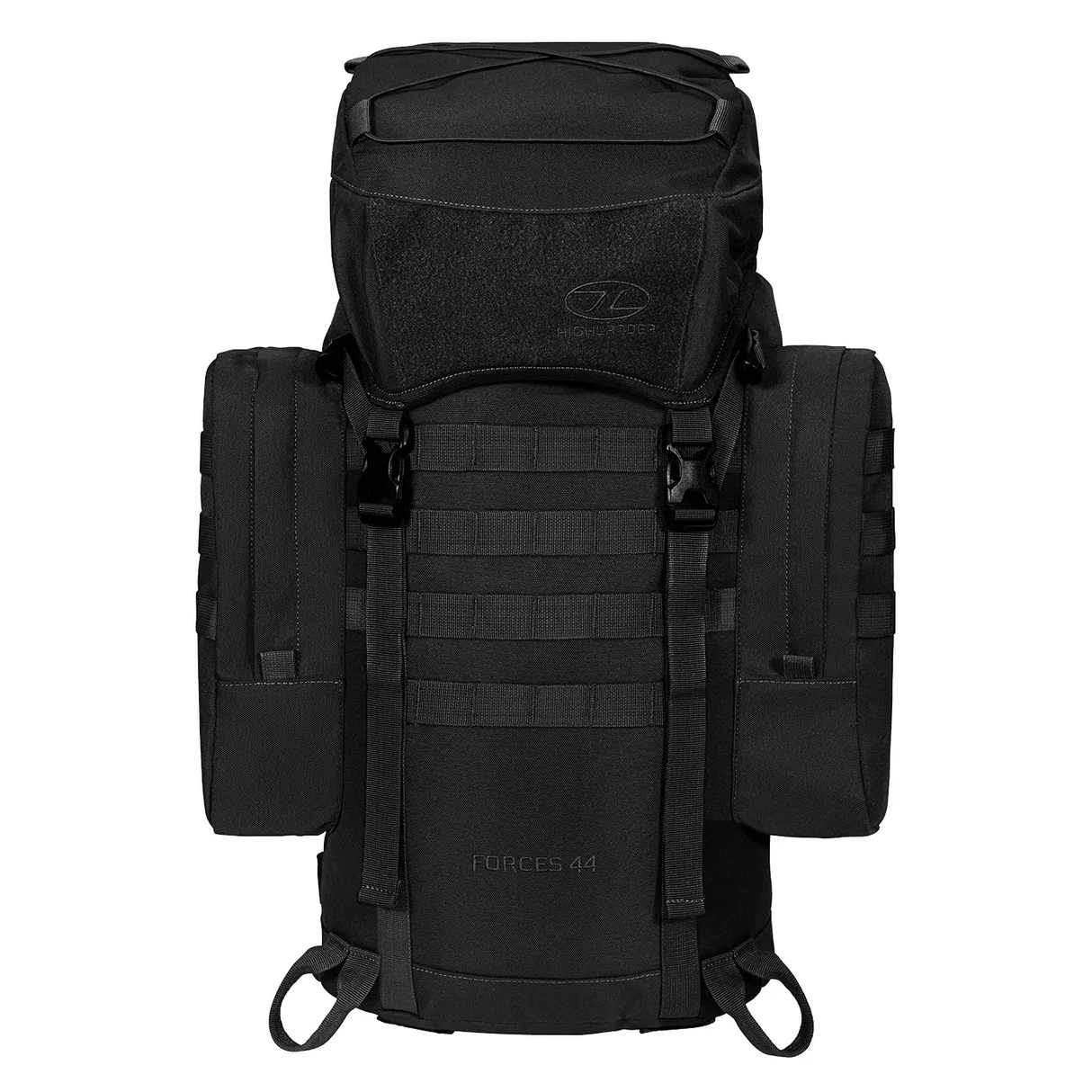 Highlander Forces Elite Rucksack 44L Black Front | Task Outdoor