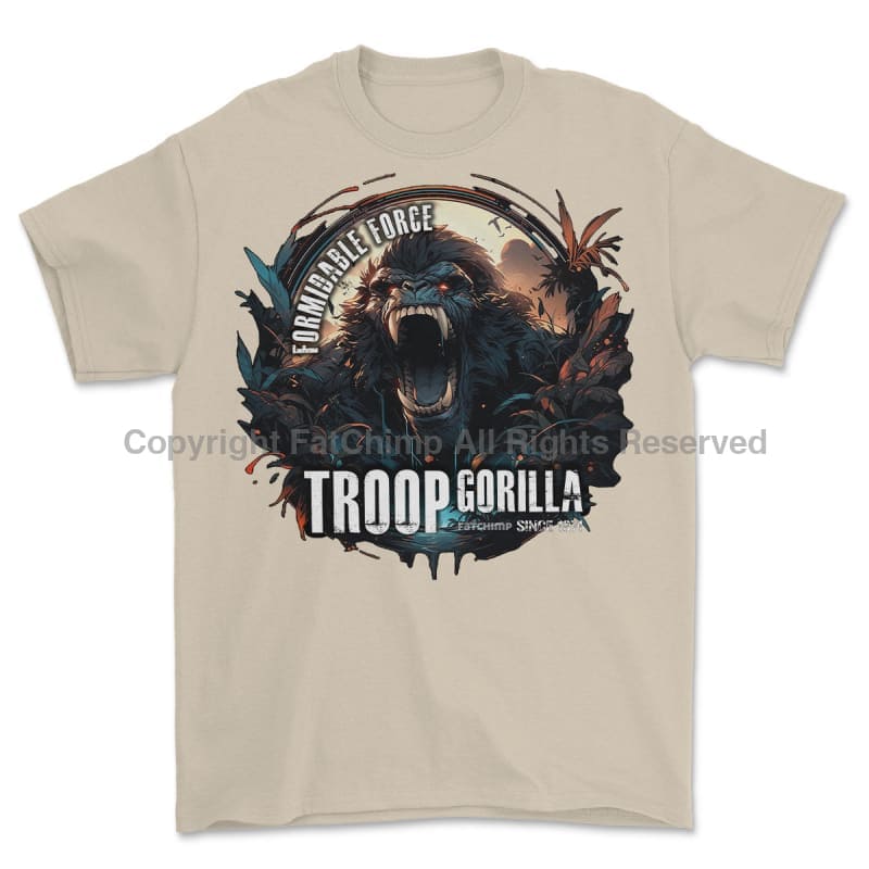 Formidable Force 'Troop Gorilla Special Ops' Printed T-Shirt - Sand