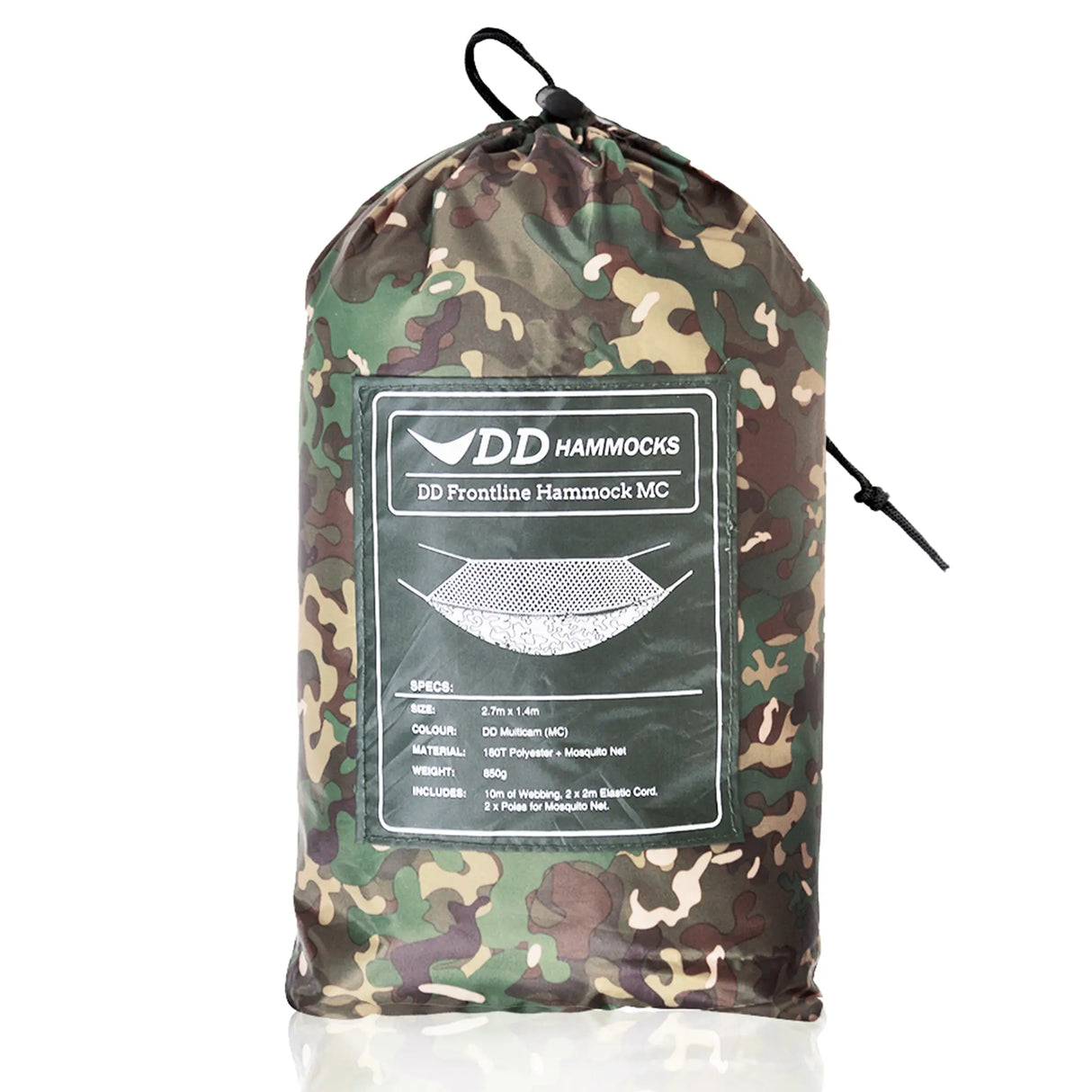DD Frontline Hammock in MC camo stuff sack