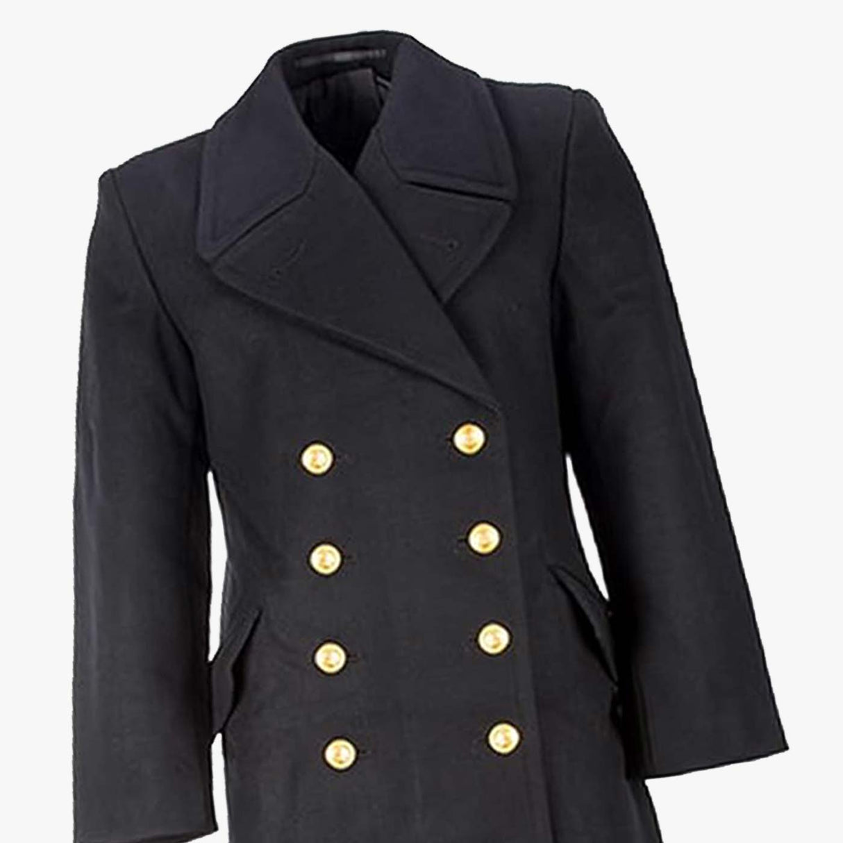 Mil-Tec Navy Wool Long Coat Black | Task Outdoor