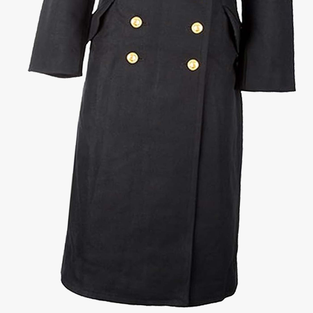 Mil-Tec Navy Wool Long Coat Black | Task Outdoor