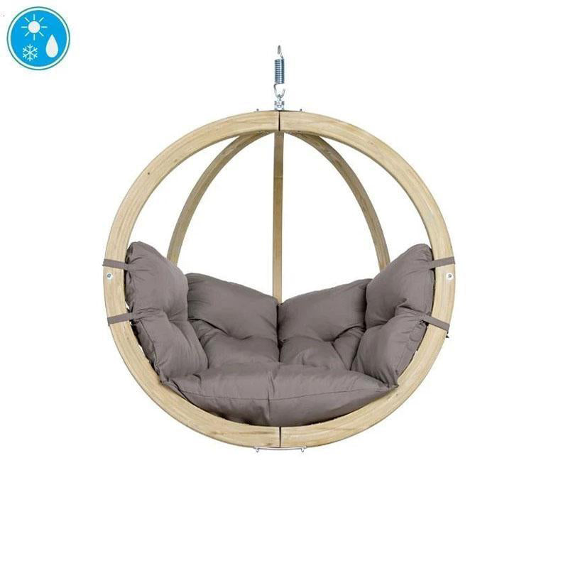 Amazonas Globo Single Taupe Hanging Egg Chair