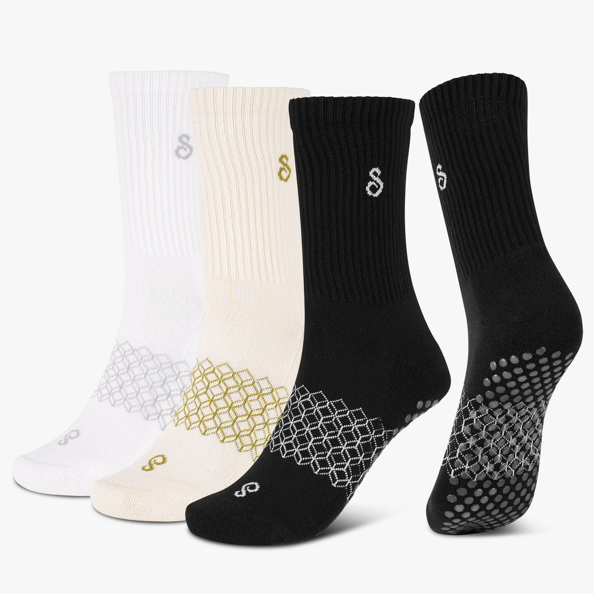 hipSwan Flow Crew Grip Socks