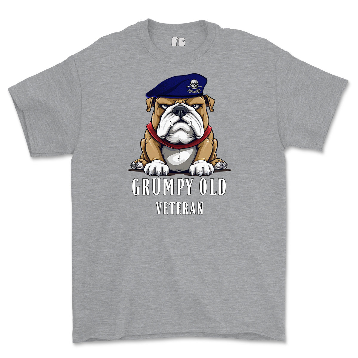 Grumpy Old 17th/21st Lancer Veteran Printed T-Shirt - Sports Grey