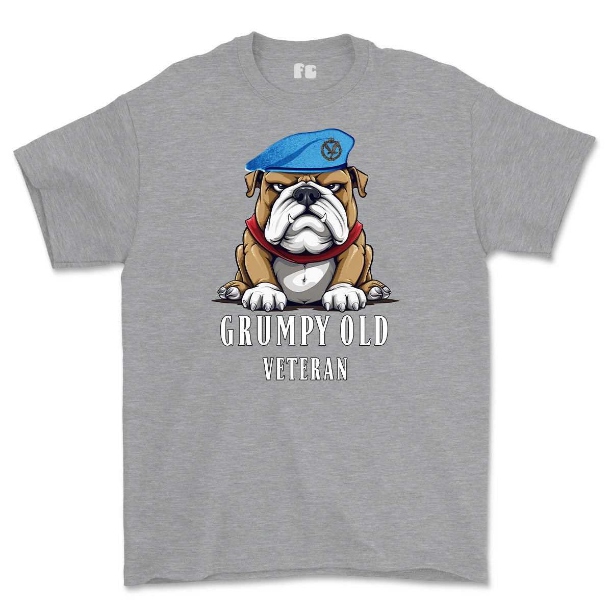 Grumpy Old Army Air Corps Veteran Printed T-Shirt - Sports Grey