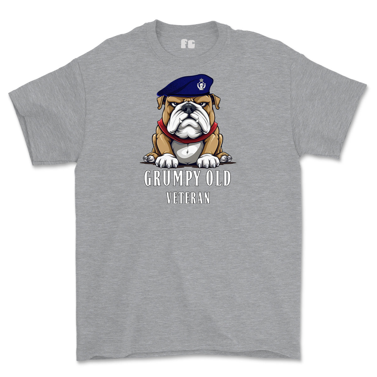 Grumpy Old Royal Armoured Corps Veteran Printed T-Shirt - Sports Grey
