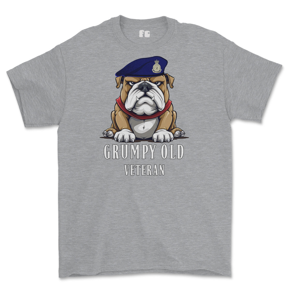 Grumpy Old Army Catering Corps ACC Veteran Printed T-Shirt - Sports Grey