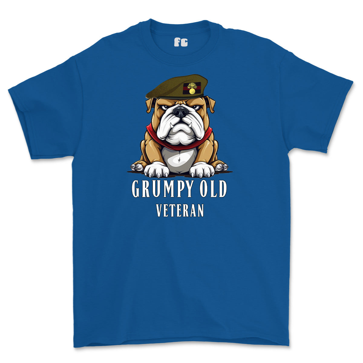 Grumpy Old Grenadier Guards Veteran Printed T-Shirt - Royal Blue
