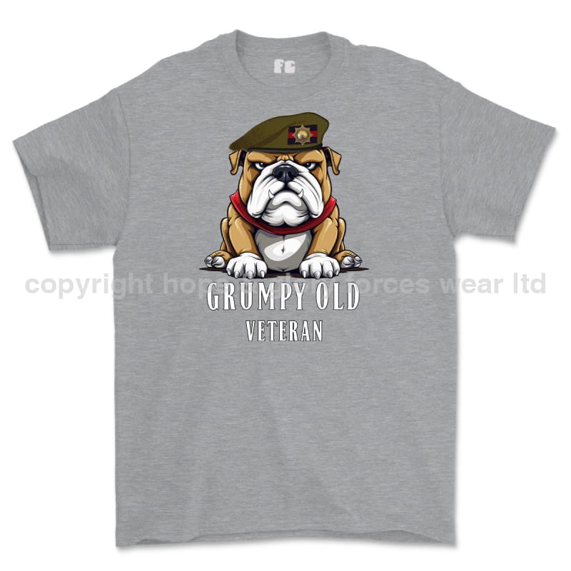Grumpy Old Coldstream Guards Veteran Printed T-Shirt - Sports Grey