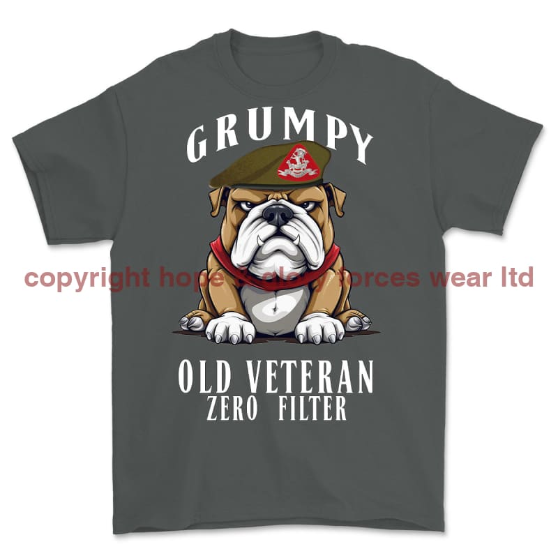 Grumpy Old Duke Of Wellington's Regiment Veteran Printed T-Shirt - Charcoal