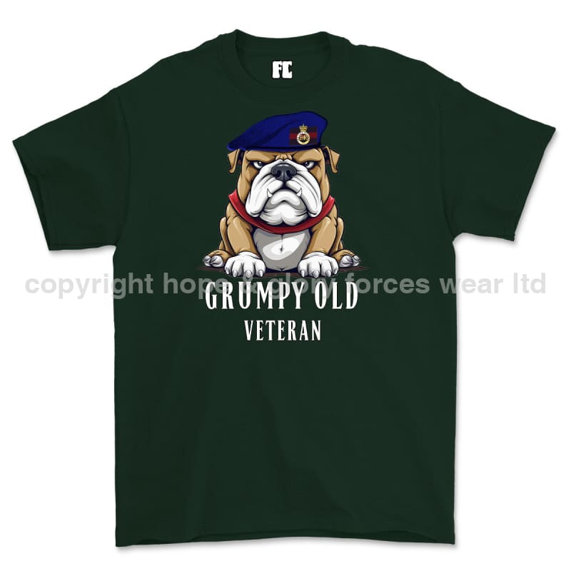 Grumpy Old Life Guards Veteran Printed T-Shirt - Commando Green