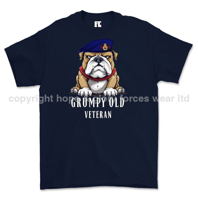 Grumpy Old Life Guards Veteran Printed T-Shirt - Navy Blue