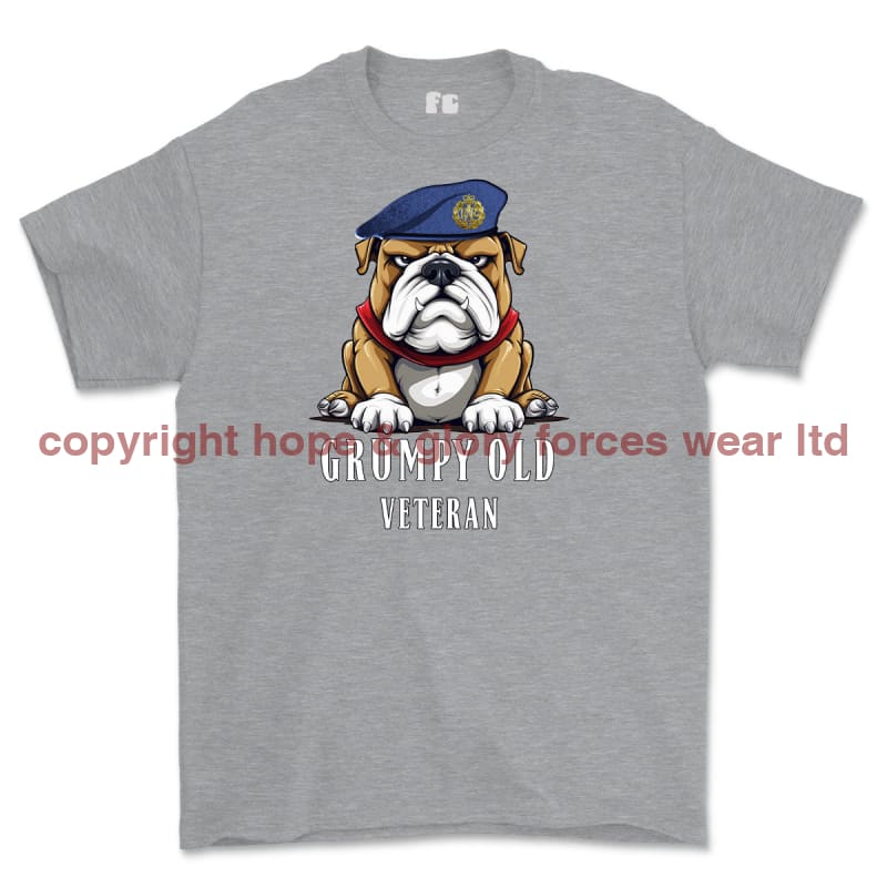 Grumpy Old RAF Veteran Printed T-Shirt - Sports Grey