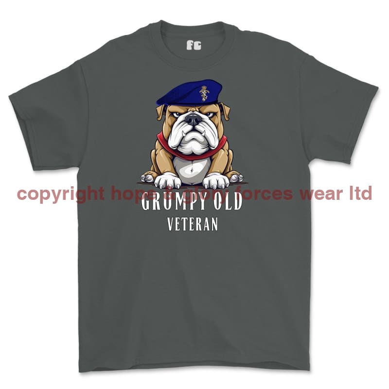 Grumpy Old REME Veteran Printed T-Shirt - Charcoal