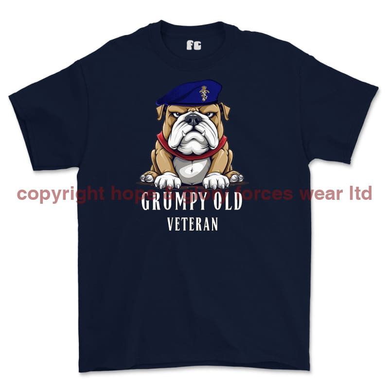 Grumpy Old REME Veteran Printed T-Shirt - Navy Blue