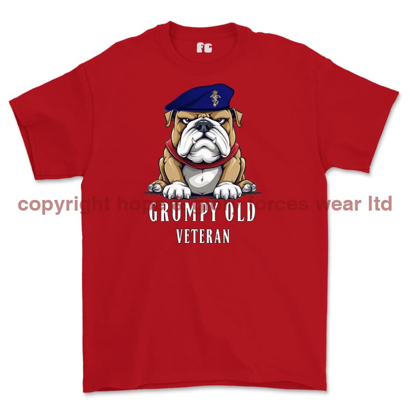 Grumpy Old REME Veteran Printed T-Shirt - Red