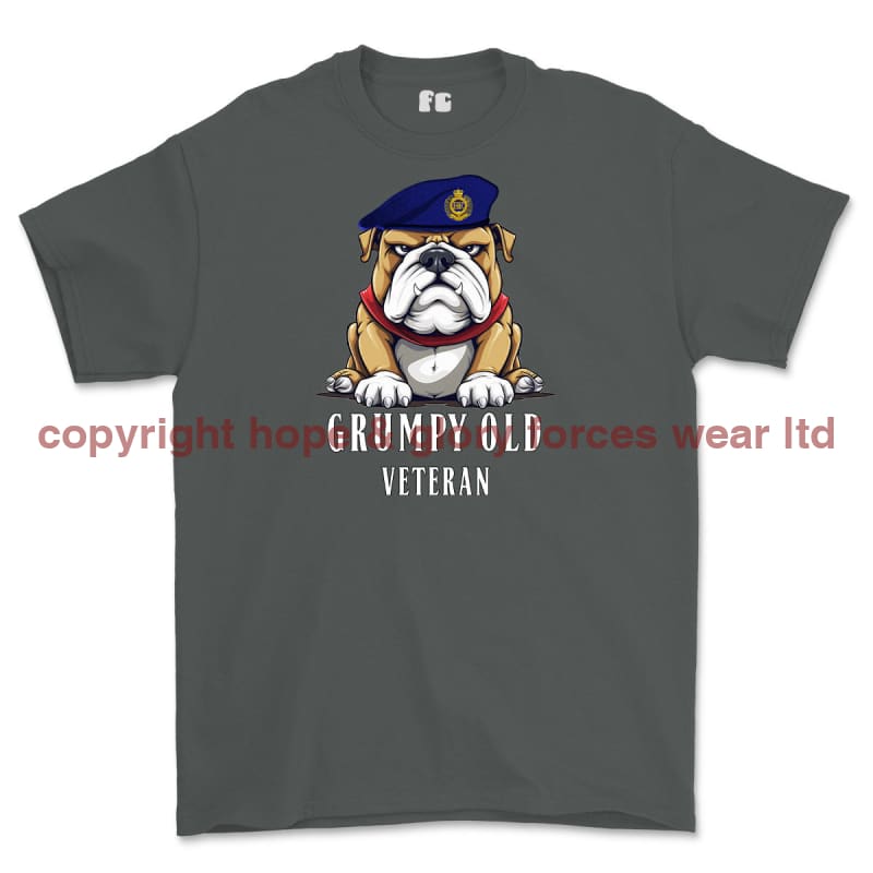 Grumpy Old Royal Engineers Veteran Printed T-Shirt - Charcoal