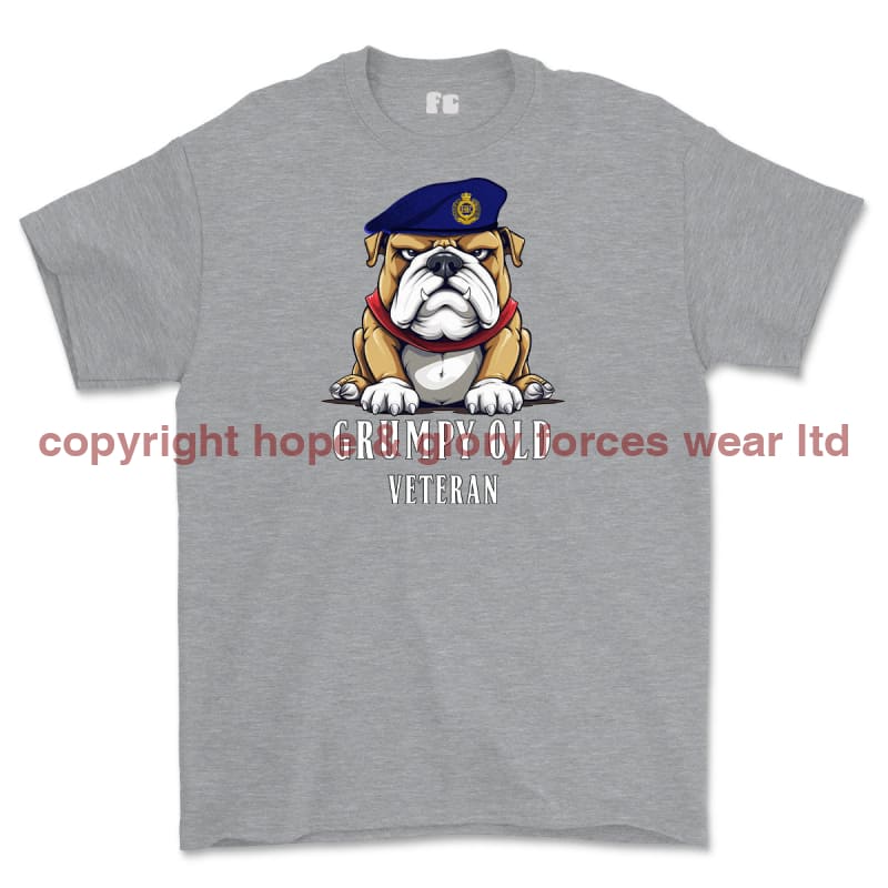 Grumpy Old Royal Engineers Veteran Printed T-Shirt - Sports Grey