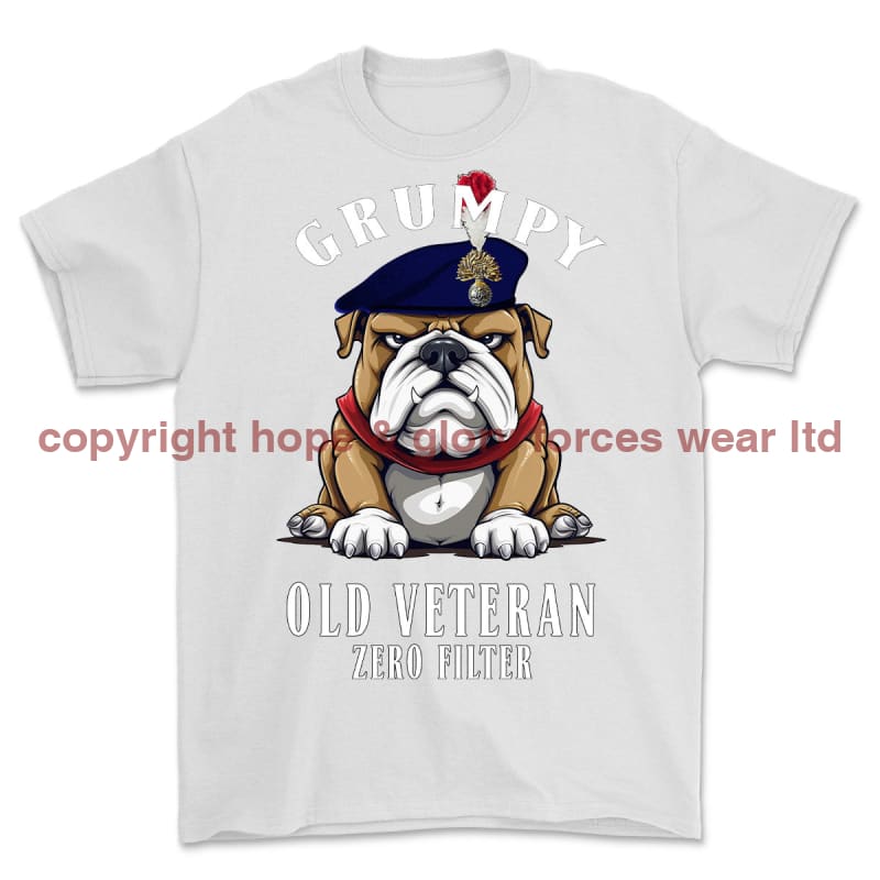 Grumpy Old Royal Fusilier Veteran Printed T-Shirt - White