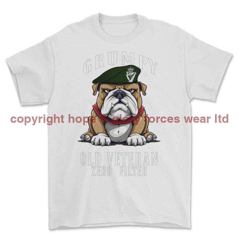 Grumpy Old Royal Irish Regiment Veteran Printed T-Shirt - White
