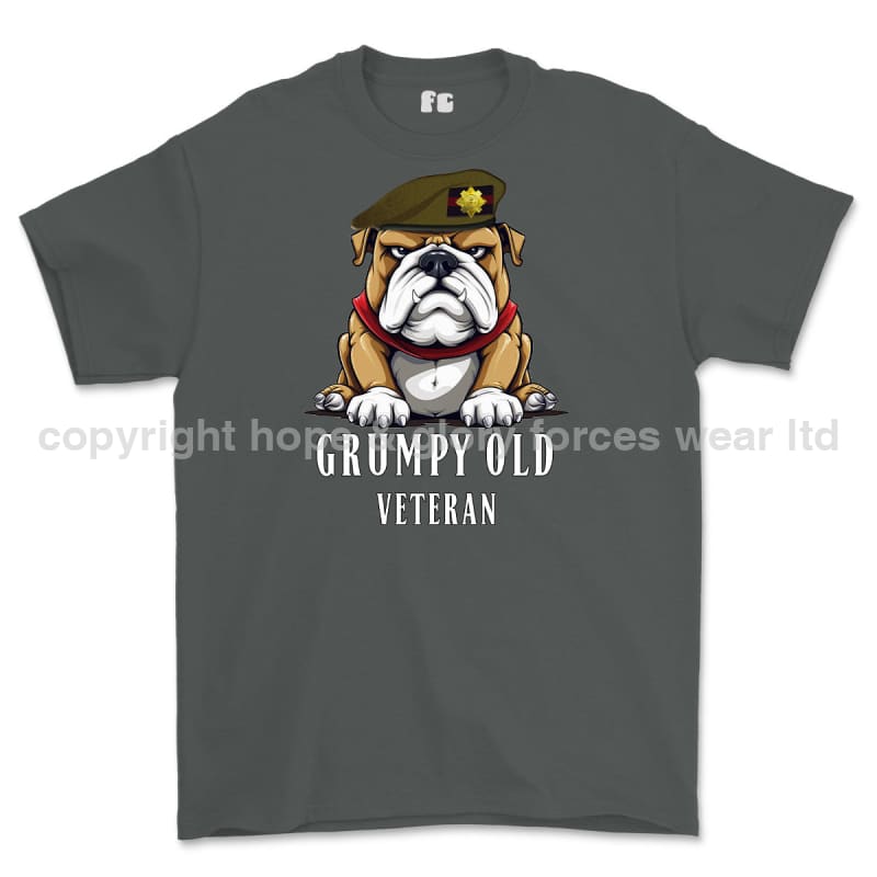 Grumpy Old Scots Guards Veteran Printed T-Shirt - Charcoal