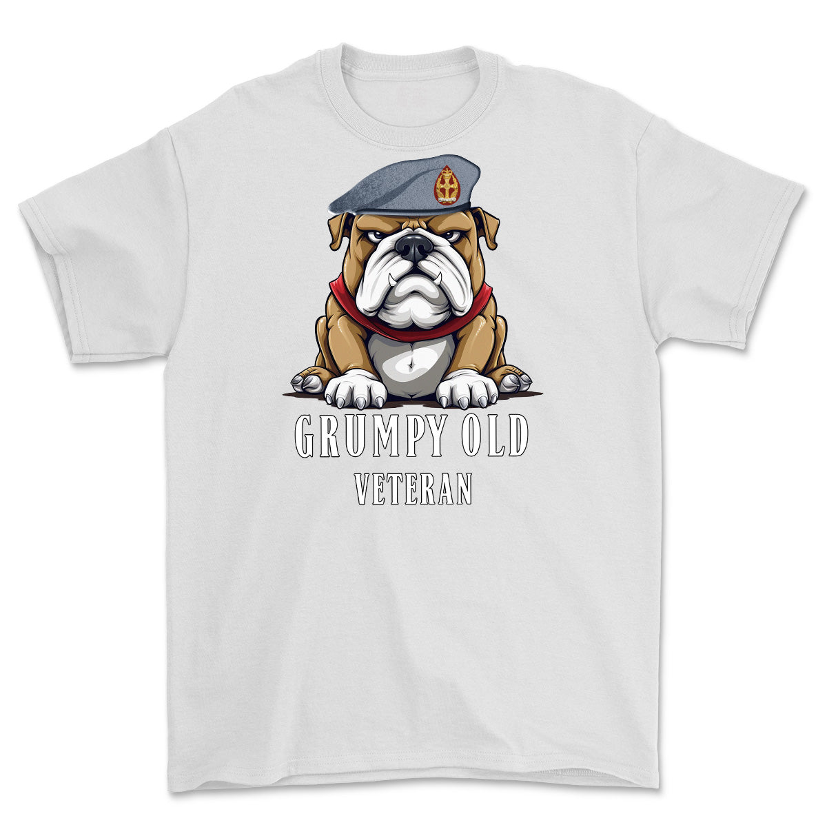 Grumpy Old QARANC Veteran Printed T-Shirt - White