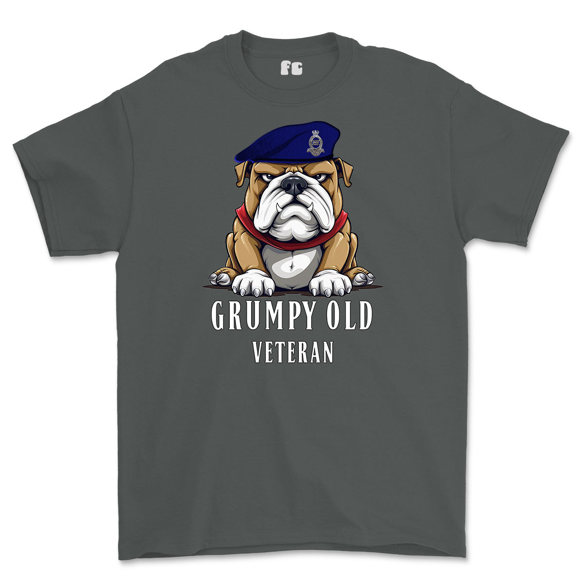 Grumpy Old Royal Horse Artillery Veteran Printed T-Shirt - Charcoal