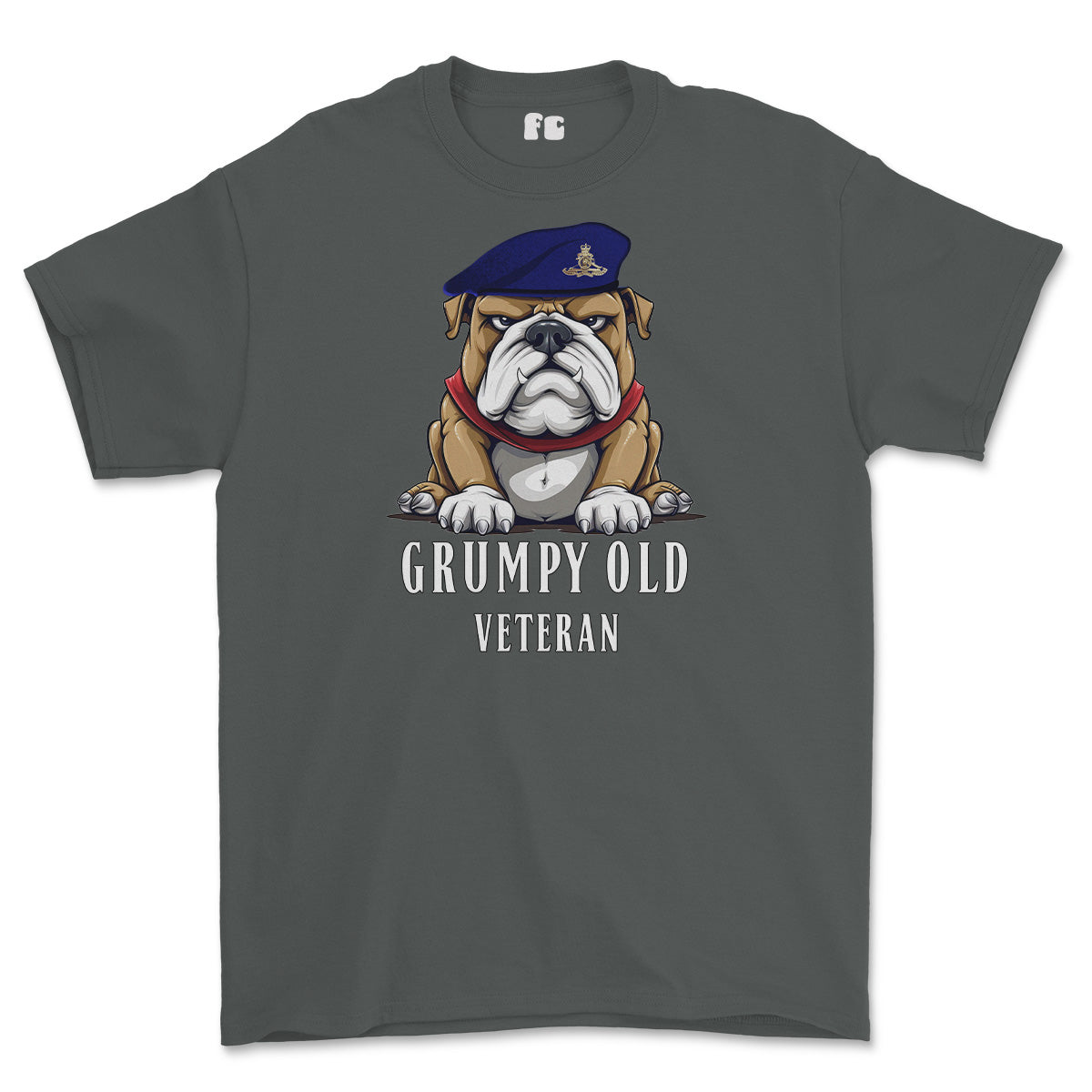 Grumpy Old Royal Artillery Veteran Printed T-Shirt - Charcoal