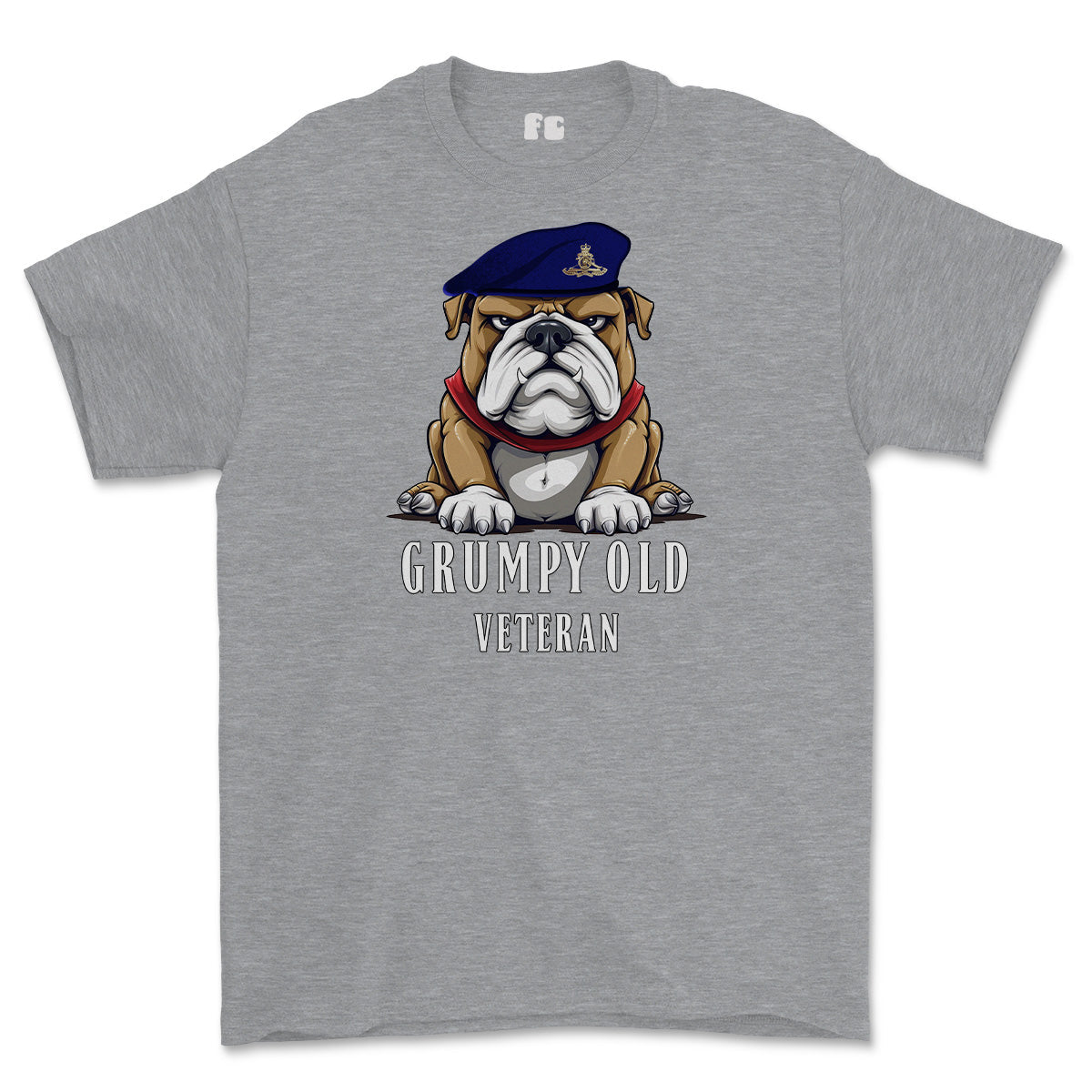 Grumpy Old Royal Artillery Veteran Printed T-Shirt - Sports Grey
