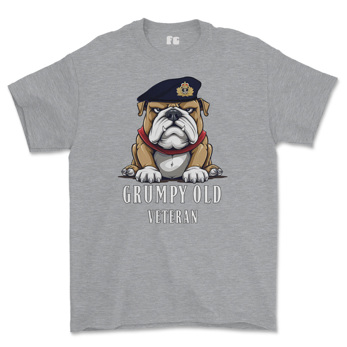 Grumpy Old Royal Navy Officer Printed T-Shirt - Sports Grey