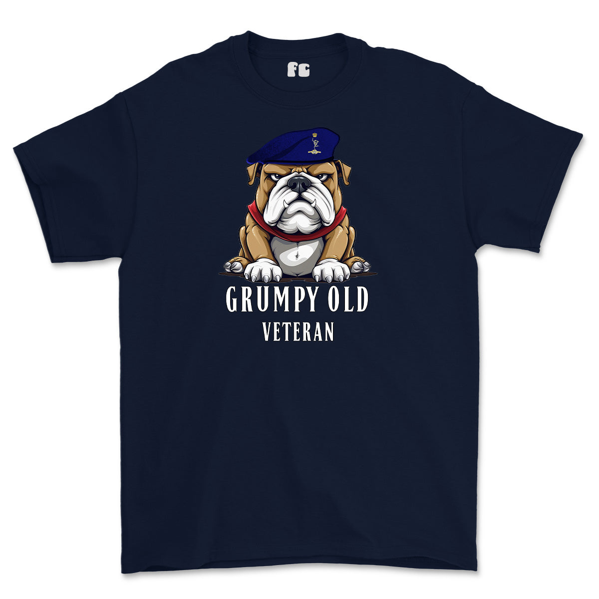 Grumpy Old Royal Signals Veteran Printed T-Shirt - Navy Blue
