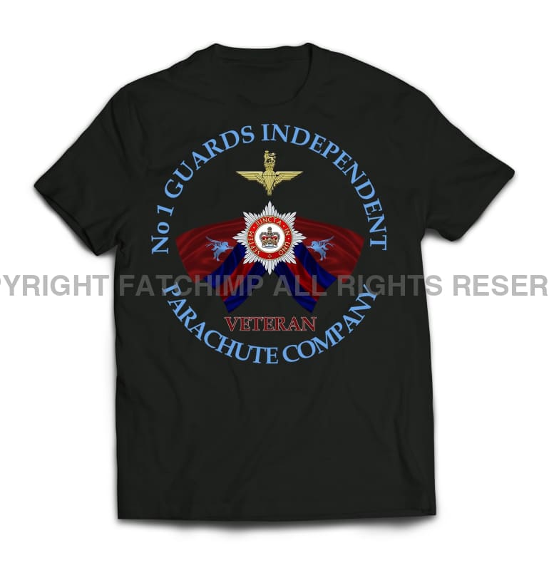 Guards No 1 Independent Parachute Company Printed T-Shirt - Black